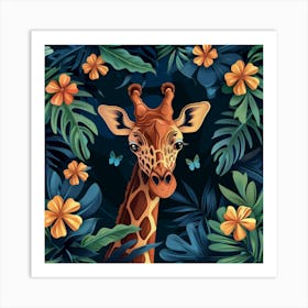 Jungle Giraffe (9) Art Print