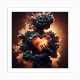 Heart Of Smoke Art Print