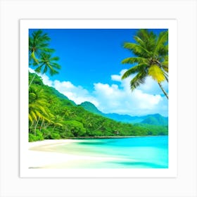 Tropical Beach 1 Art Print