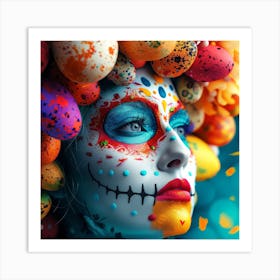 Day Of The Dead Woman Art Print