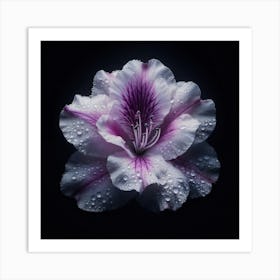 Purple Azalea Flower Art Print