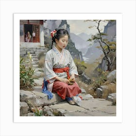 chinese woman Art Print