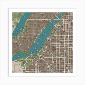 0 Chicago Map Esrgan V1 X2plus Art Print