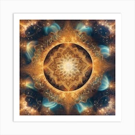 Golden Mandala Art Print