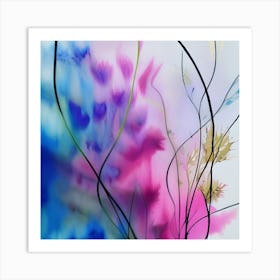 Watercolor Vines Art Print