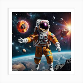 Exploring the Cosmos: One Step at a Time Art Print