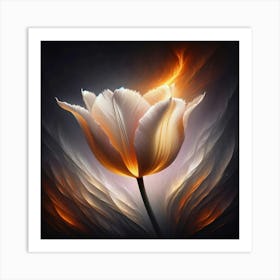 Fire Tulip 1 Art Print