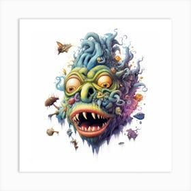 Monster Head Art Print