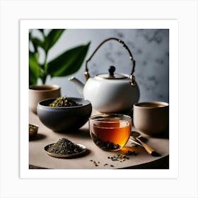 Background Image For A Tea Product Art Print