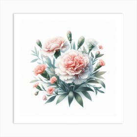 Flowers of Carnation 2 Art Print