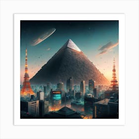 Futuristic Cityscape 1 Art Print