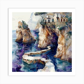 House On The Cliff Art Print