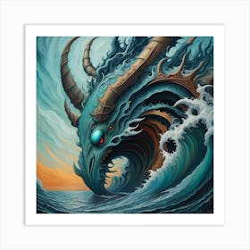 Dragon Of The Ocean Art Print