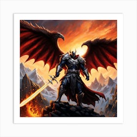 Demon Warrior Dangerous Art Print