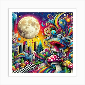 Psychedelic City 12 Art Print