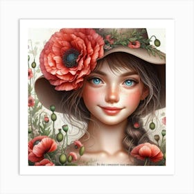 Flower Girl 9 Art Print