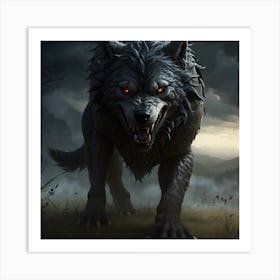 Wolf In The Woods Art Print