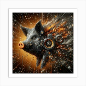 Pig In Space Art Print