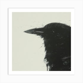 Crow Grunge Art Print