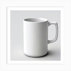 Mock Up Mug Blank Plain White Ceramic Customizable Unadorned Empty Clean Simple Minimal (4) Art Print