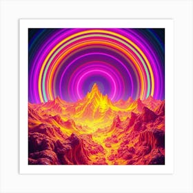 Psychedelic Landscape 6 Art Print