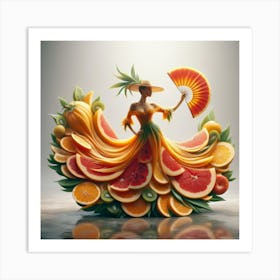 Dancing fruit flamenco 2 Art Print