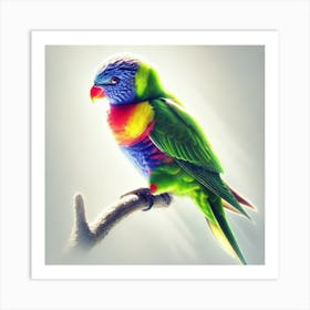 Colorful Parrot 4 Art Print