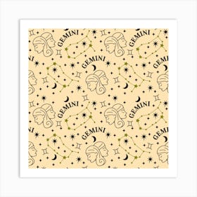 Zodiac Pattern Art Print