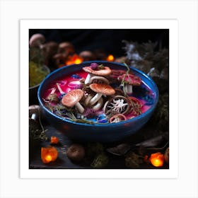 Poisonous mushroom soup Art Print