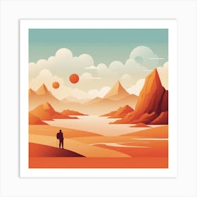 Landscape In The Desert Art Print