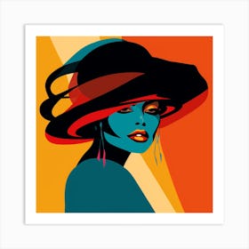 Woman In A Hat 25 Art Print