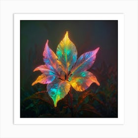 Holographic Leaf Art Print