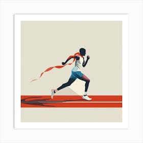 Athlete Running Art Print