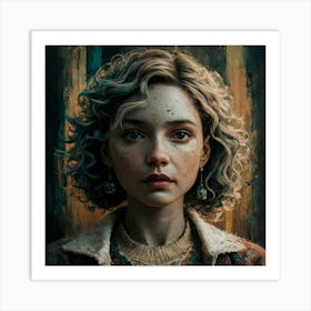 Girl With Freckles 2 Art Print