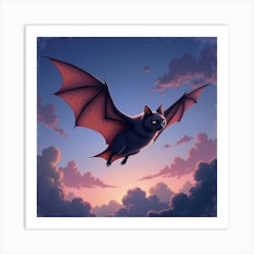 Bat In The Sky 2 Art Print