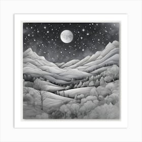 Snowy Landscape Art Print