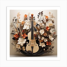"The Nature's Melody: This captivating design combines the simplicity of nature with the enchantment of music Art Print