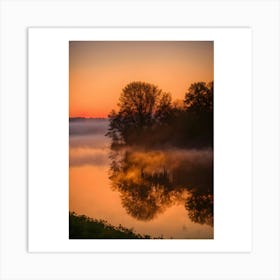 Sunrise On The River 1 Art Print