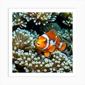 Clownfish In Anemones 1 Art Print