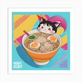 Kawaii Ramen Art Print