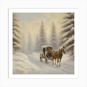 Horse Drawn Carriage 2 Art Print