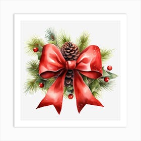 Christmas Bow Art Print