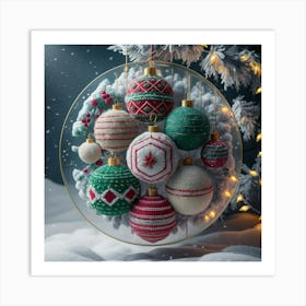 Christmas Ornaments 4 Art Print