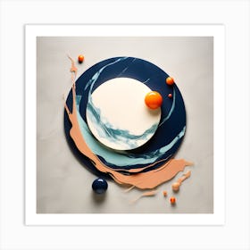 Minimalist Aesthetic Abstract Marble Art Art Print