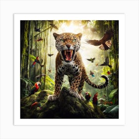 Jaguar In The Jungle Art Print