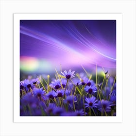 Purple Flowers Art Print