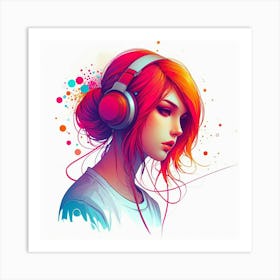 Music Girl Art Print