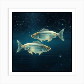 Two Fish In The Sea Art Print