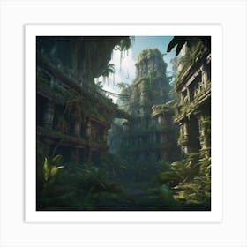 Lost jungle city Art Print