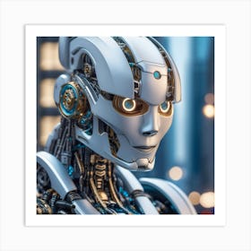 Robot In The City 28 Art Print